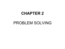 CHAPTER 2 PROBLEM SOLVING - Universiti Putra Malaysia