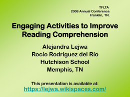 Engaging Activities to Improve Reading Comprehension