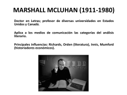 MARSHALL MCLUHAN (1911