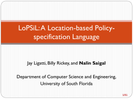 LoPSiL: A Location-based Policy