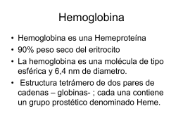 Hemoglobina - Catedras Maria Cristina Vasquez | Just