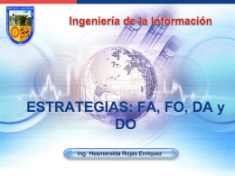 ESTRATEGIAS: FA, FO, DA y DO