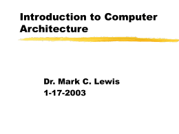 Introduction to Computer Architecture