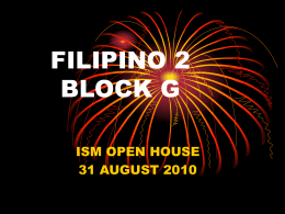 FILIPINO 2 BLOCK A