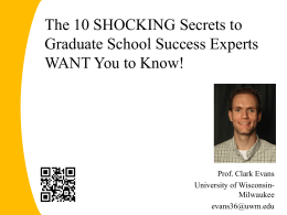 The 10 SHOCKING Secrets to Graduate School Success …