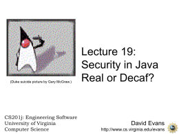 Security in Java: Real or Decaf?