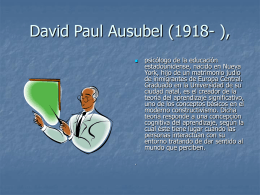 David Paul Ausubel (1918