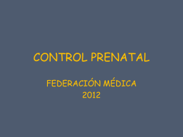 CONTROL PRENATAL - Inicio - Catedra Obstetrucia Bolatti