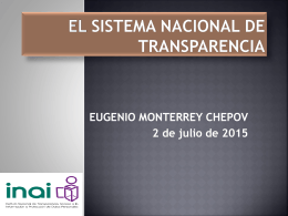 Retos del Sistema Nacional de Transparencia