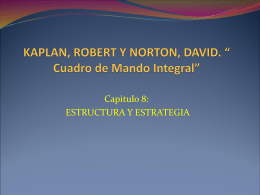 KAPLAN, ROBERT Y NORTON, DAVID. “ Cuadro de Mando …