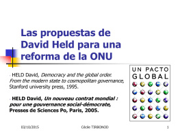 Las propuestas de David Held para una reforma de la ONU