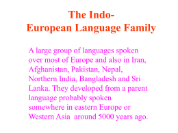 European Language Groups - linguae