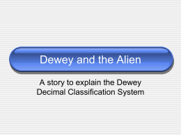 Dewey and the Alien - Council Rock School District