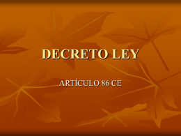 DECRETO LEY - Demos. Plataforma de docencia on line.
