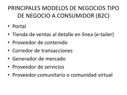 PRINCIPALES MODELOS DE NEGOCIOS TIPO DE …