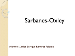Sarbanes-Oxley - auditoriasistemasucb / FrontPage