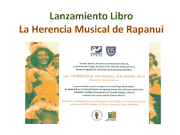 Lanzamiento Libro La Herencia Musical de Rapanui