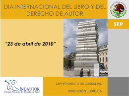 Diapositiva 1 - Instituto Nacional del Derecho de Autor
