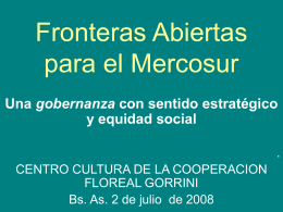 Fronteras Abiertas para el Mercosur