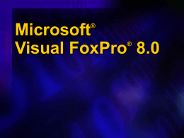 Slideshow Presentation Visual FoxPro 8.0