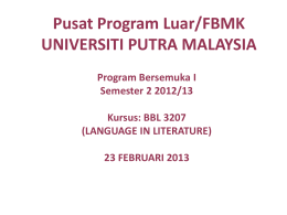 BBI 3207 Language in Literature