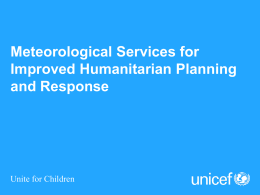 Harmonized Emergency Risk Management in UNICEF