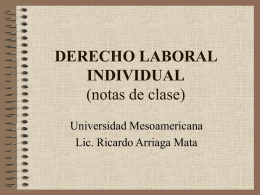 DERECHO LABORAL INDIVIDUAL - Derecho