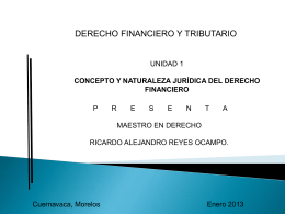 Diapositiva 1 - Derecho Financiero y Tributario