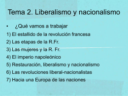 Tema 2. Liberalismo y nacionalismo
