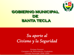 Gobierno Municipal de Santa Tecla: su aporte al Civismo y