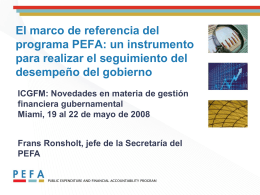 El marco de referencia del programa PEFA: un instrumento