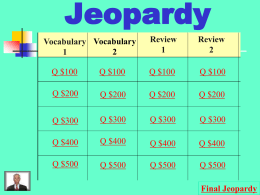 Jeopardy - Wikispaces