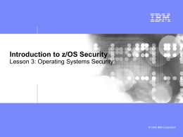 Lesson 3 - Operating Systems Security