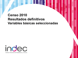 Diapositiva 1 - Censo 2010 Argentina