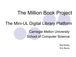 The Million Book Project The Mini