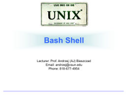 Bash shell - California State University, Northridge
