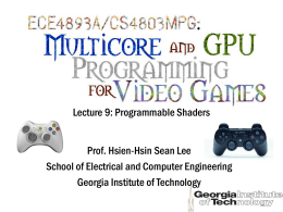 ECE 4893 Multicore and GPU Programming for Video …