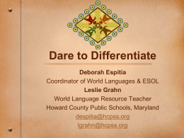Daring to Differentiate
