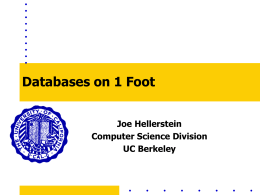 Databases on 1 Foot