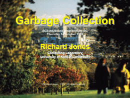 Garbage Collection - University of Kent