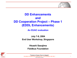 EDDL Enhancements - Fieldbus Foundation