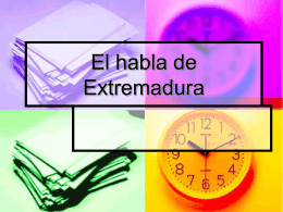 El habla de Extremadura