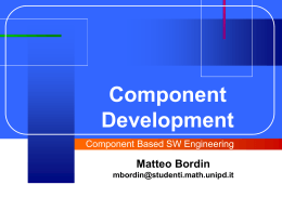 Component Developement