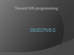 Objective-C - Department of Math & Computer Science