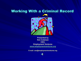 Working With a Criminal Record