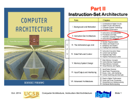Computer Architecture, Part 2 - University of California