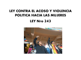LEY CONTRA EL ACOSO POLITICO