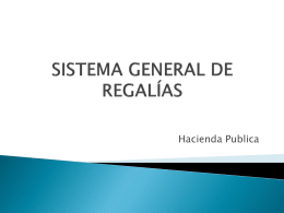 SISTEMA GENERAL DE REGALIAS