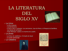 LA LITERATURA DEL SIGLO XV