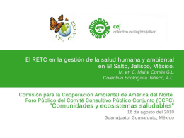 Diapositiva 1 - Commission for Environmental Cooperation